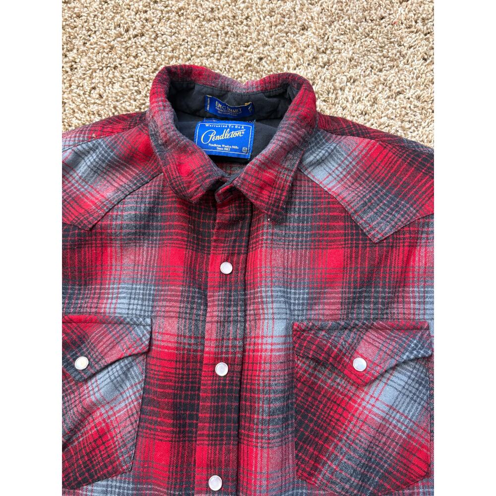 Lucky Brand x Pendleton Wool Plaid Snap Button Short Mens Size Medium